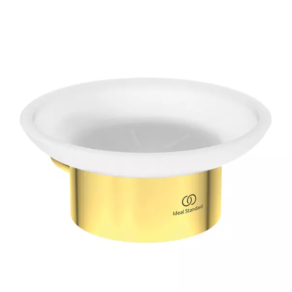 Accesorii lavoar - Savoniera Ideal Standard Atelier Conca design rotund auriu periat