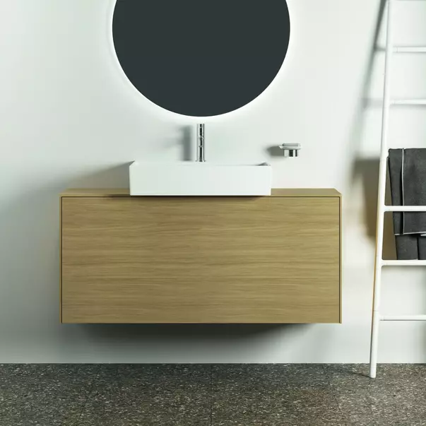 Accesorii lavoar - Savoniera Ideal Standard Atelier Conca design rotund argintiu Silver Storm