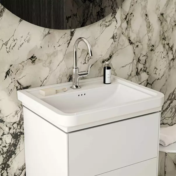 Mobilier Baie - Dulap baza suspendat Ideal Standard Atelier Conca 2 sertare alb mat 60 cm