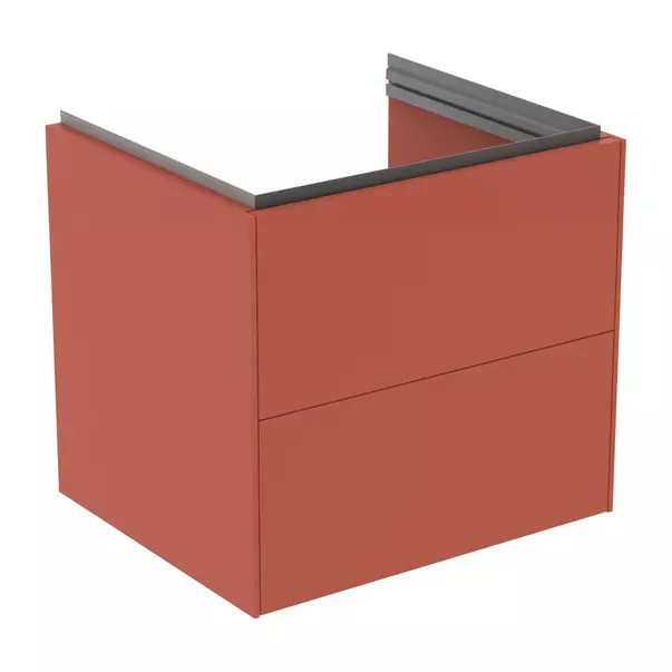Mobilier Baie - Dulap baza suspendat Ideal Standard Atelier Conca 2 sertare rosu - oranj 60 cm