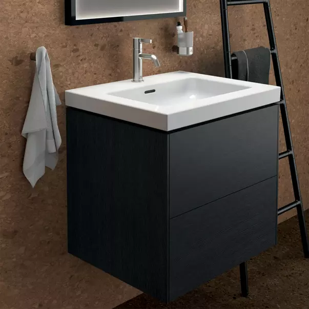 Mobilier Baie - Dulap baza suspendat Ideal Standard Atelier Conca 2 sertare finisaj stejar inchis 60 cm