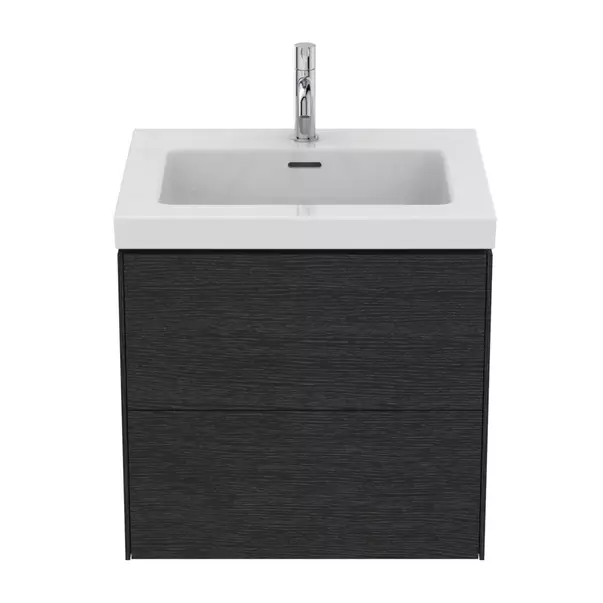 Dulap baza suspendat Ideal Standard Atelier Conca 2 sertare finisaj stejar inchis 60 cm [8]