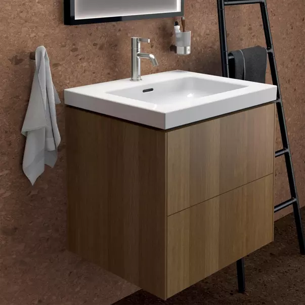 Dulap baza suspendat Ideal Standard Atelier Conca 2 sertare finisaj nuc inchis 60 cm [2]