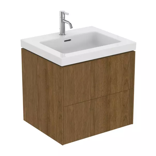 Dulap baza suspendat Ideal Standard Atelier Conca 2 sertare finisaj nuc inchis 60 cm [6]