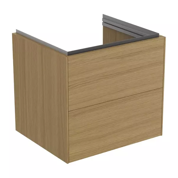 Mobilier Baie - Dulap baza suspendat Ideal Standard Atelier Conca 2 sertare finisaj stejar deschis 60 cm