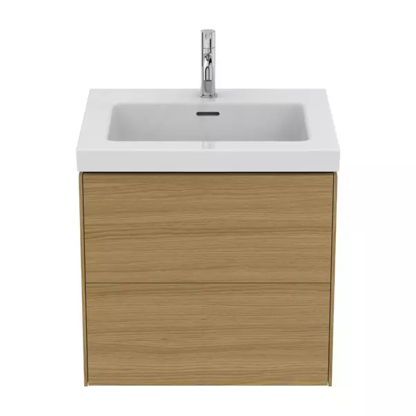 Dulap baza suspendat Ideal Standard Atelier Conca 2 sertare finisaj stejar deschis 60 cm [8]