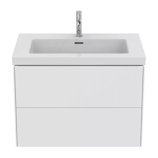Dulap baza suspendat Ideal Standard Atelier Conca 2 sertare alb mat 80 cm [8]