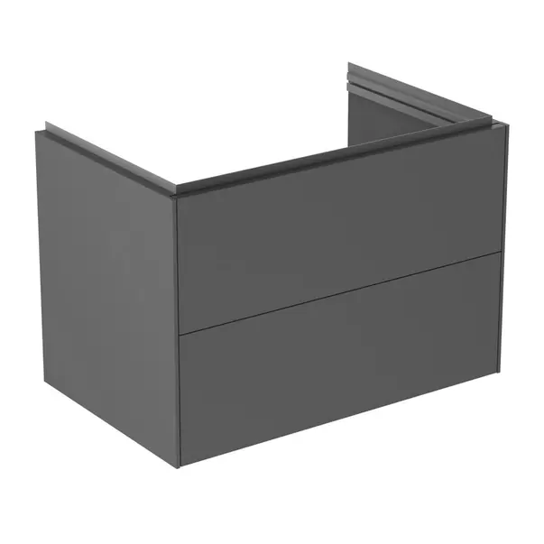 Mobilier Baie - Dulap baza suspendat Ideal Standard Atelier Conca 2 sertare antracit mat 80 cm