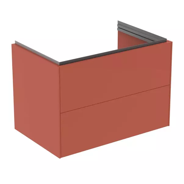 Mobilier Baie - Dulap baza suspendat Ideal Standard Atelier Conca 2 sertare rosu - oranj 80 cm