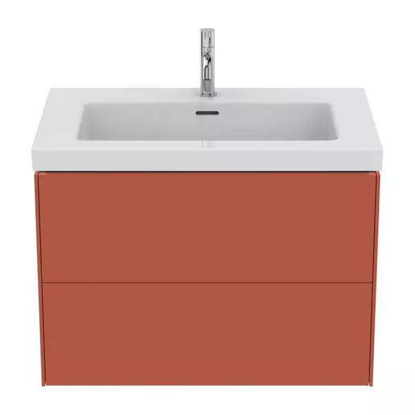 Dulap baza suspendat Ideal Standard Atelier Conca 2 sertare rosu - oranj 80 cm [8]