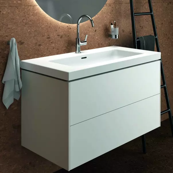 Dulap baza suspendat Ideal Standard Atelier Conca 2 sertare alb mat 100 cm [2]