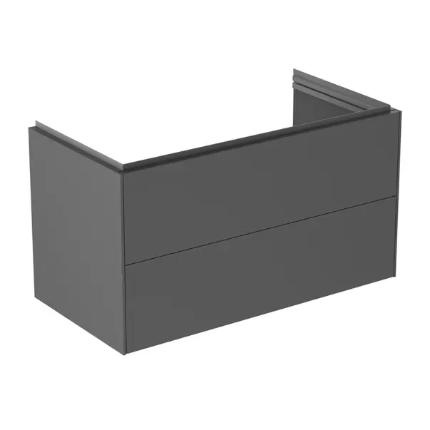 Mobilier Baie - Dulap baza suspendat Ideal Standard Atelier Conca 2 sertare antracit mat 100 cm