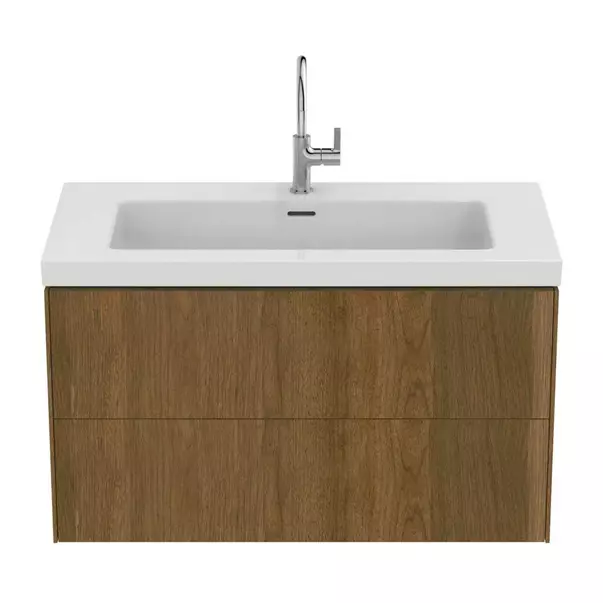 Dulap baza suspendat Ideal Standard Atelier Conca 2 sertare finisaj nuc inchis 100 cm [8]