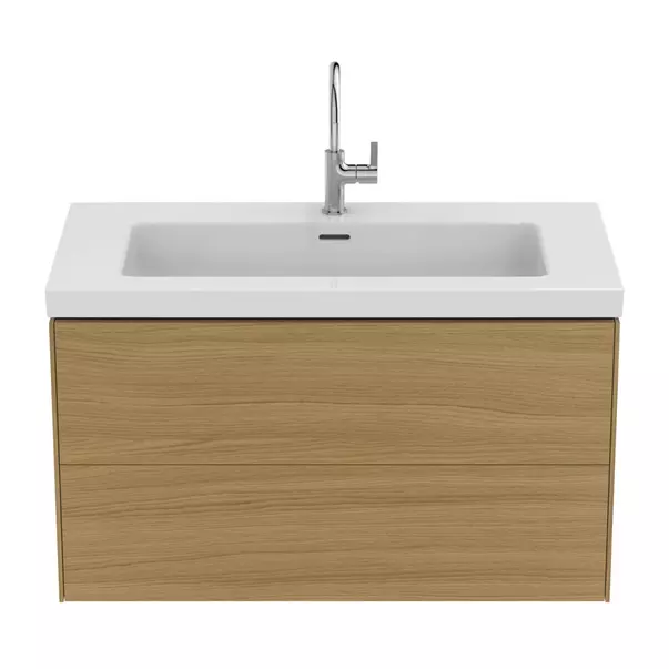 Dulap baza suspendat Ideal Standard Atelier Conca 2 sertare finisaj stejar deschis 100 cm [8]