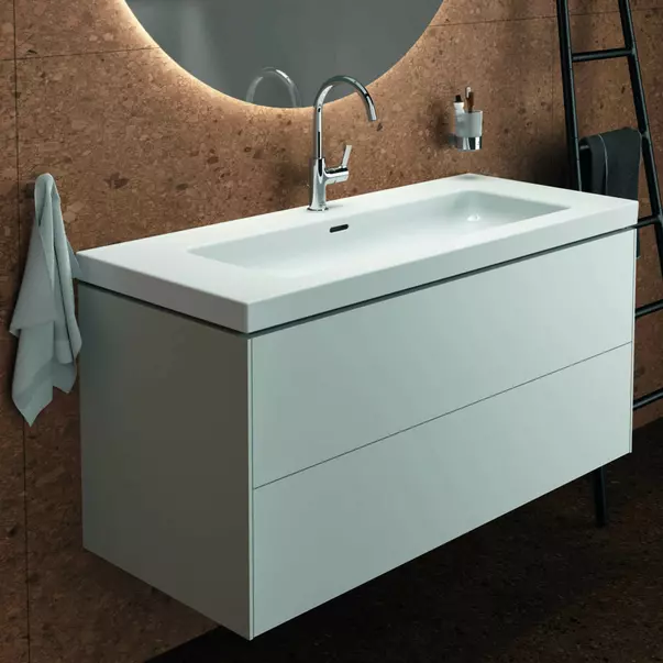 Dulap baza suspendat Ideal Standard Atelier Conca 2 sertare alb mat 120 cm [2]