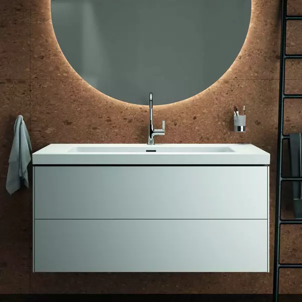 Dulap baza suspendat Ideal Standard Atelier Conca 2 sertare alb mat 120 cm [3]