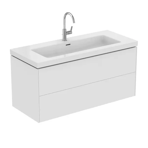 Dulap baza suspendat Ideal Standard Atelier Conca 2 sertare alb mat 120 cm [5]