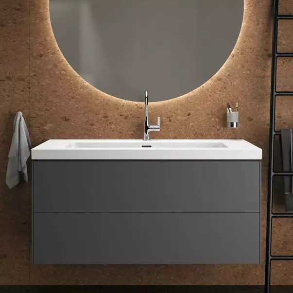 Dulap baza suspendat Ideal Standard Atelier Conca 2 sertare antracit mat 120 cm [3]