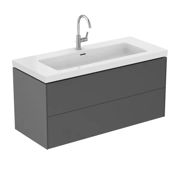 Dulap baza suspendat Ideal Standard Atelier Conca 2 sertare antracit mat 120 cm [7]