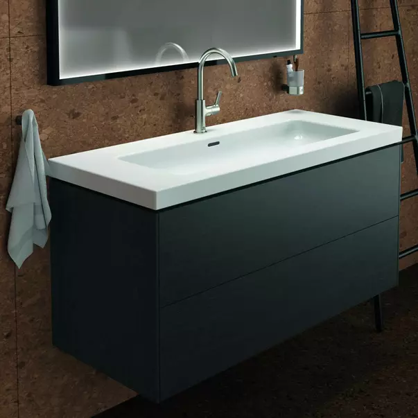 Dulap baza suspendat Ideal Standard Atelier Conca 2 sertare finisaj stejar inchis 120 cm [2]