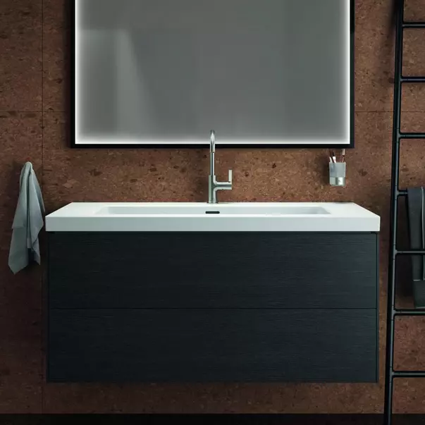 Dulap baza suspendat Ideal Standard Atelier Conca 2 sertare finisaj stejar inchis 120 cm [4]