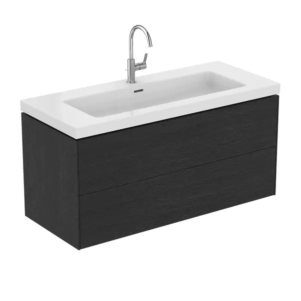 Dulap baza suspendat Ideal Standard Atelier Conca 2 sertare finisaj stejar inchis 120 cm [7]