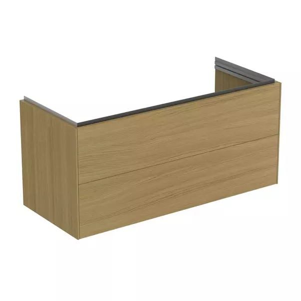 Dulap baza suspendat Ideal Standard Atelier Conca 2 sertare finisaj stejar deschis 120 cm [2]