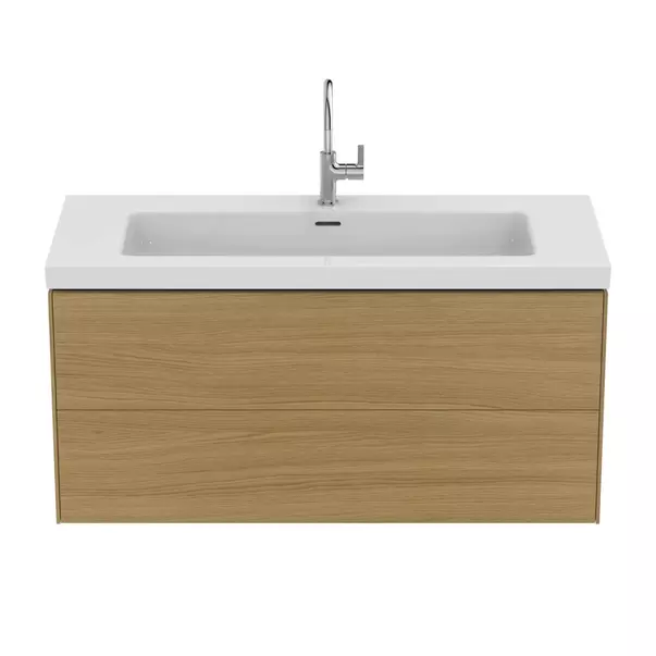 Dulap baza suspendat Ideal Standard Atelier Conca 2 sertare finisaj stejar deschis 120 cm [8]