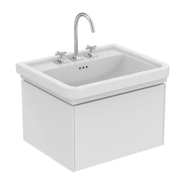 Dulap baza suspendat Ideal Standard Atelier Conca 1 sertar alb mat 60 cm [8]