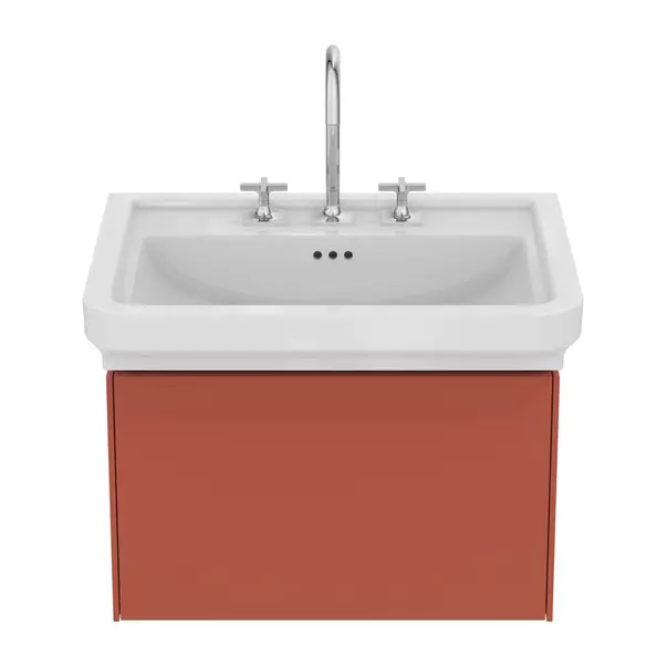 Dulap baza suspendat Ideal Standard Atelier Conca 1 sertar rosu - oranj 60 cm [7]