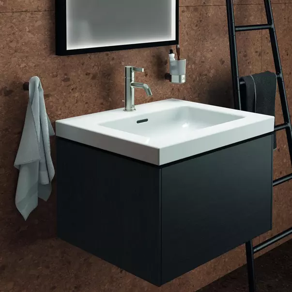 Mobilier Baie - Dulap baza suspendat Ideal Standard Atelier Conca 1 sertar finisaj stejar inchis 60 cm
