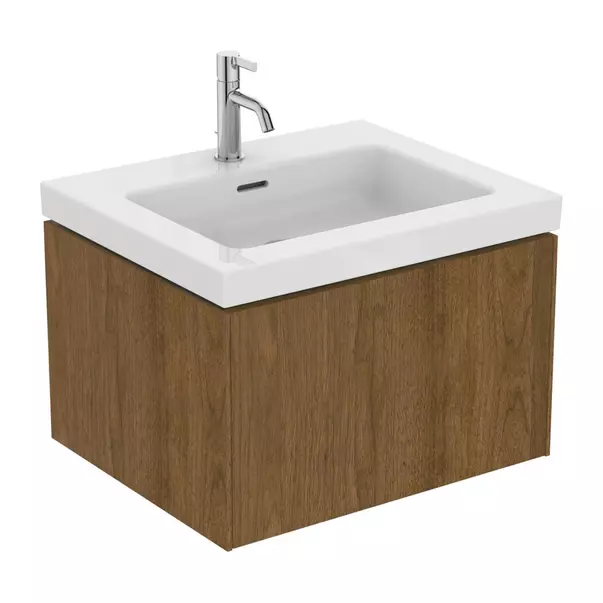 Dulap baza suspendat Ideal Standard Atelier Conca 1 sertar finisaj nuc inchis 60 cm [8]