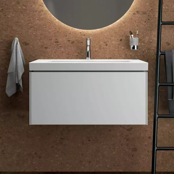 Dulap baza suspendat Ideal Standard Atelier Conca 1 sertar alb mat 80 cm [3]