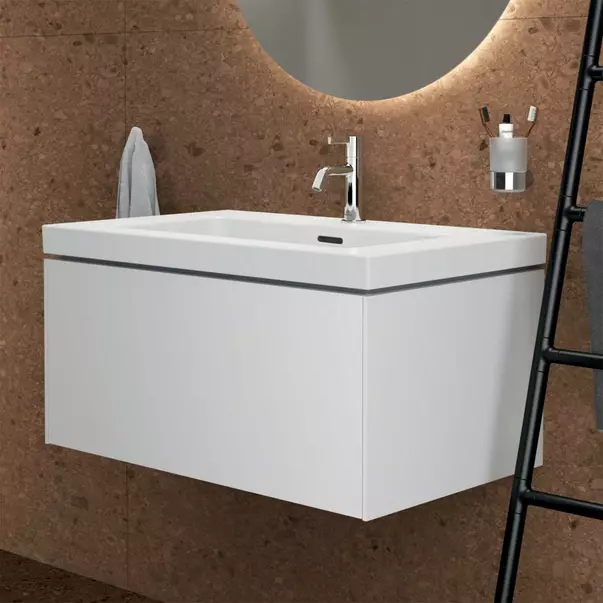 Dulap baza suspendat Ideal Standard Atelier Conca 1 sertar alb mat 80 cm [4]