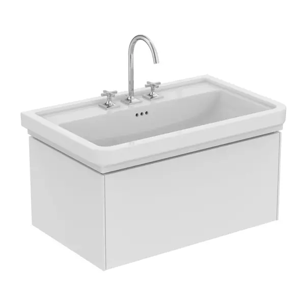 Dulap baza suspendat Ideal Standard Atelier Conca 1 sertar alb mat 80 cm [8]
