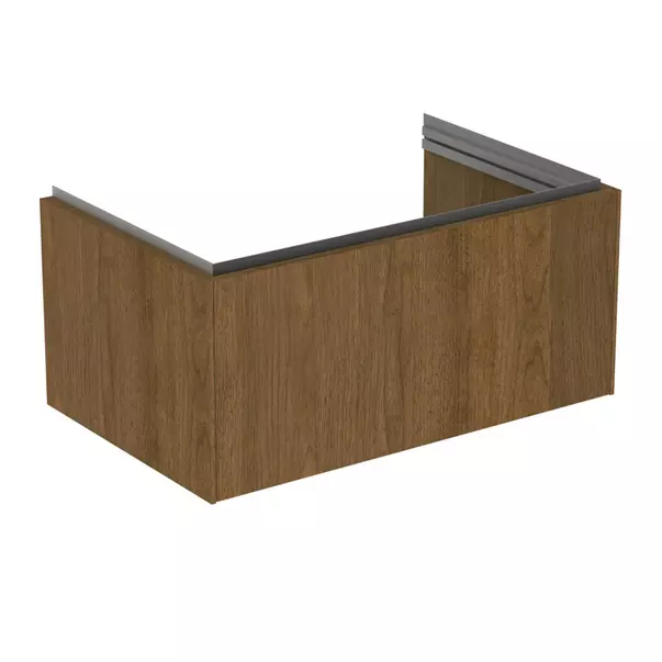 Mobilier Baie - Dulap baza suspendat Ideal Standard Atelier Conca 1 sertar finisaj nuc inchis 80 cm