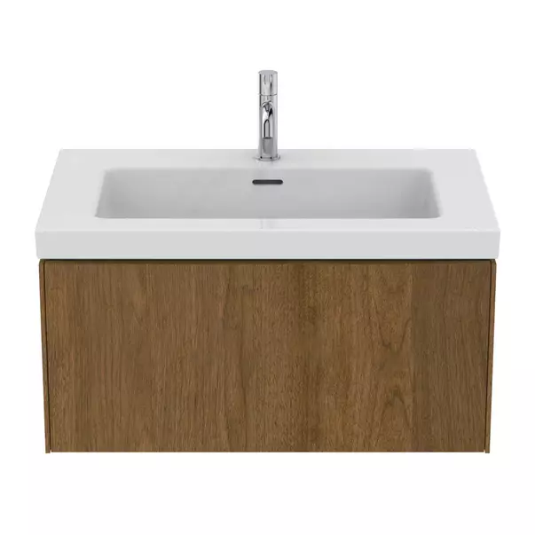 Dulap baza suspendat Ideal Standard Atelier Conca 1 sertar finisaj nuc inchis 80 cm [8]