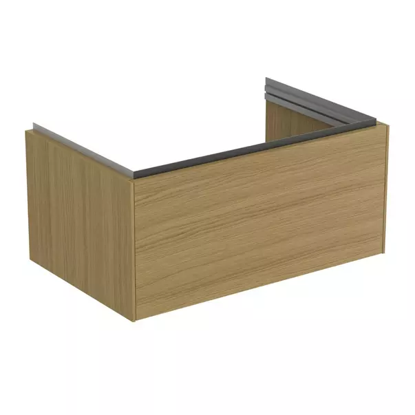 Mobilier Baie - Dulap baza suspendat Ideal Standard Atelier Conca 1 sertar finisaj stejar deschis 80 cm