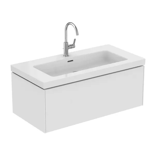 Dulap baza suspendat Ideal Standard Atelier Conca 1 sertar alb mat 100 cm [7]
