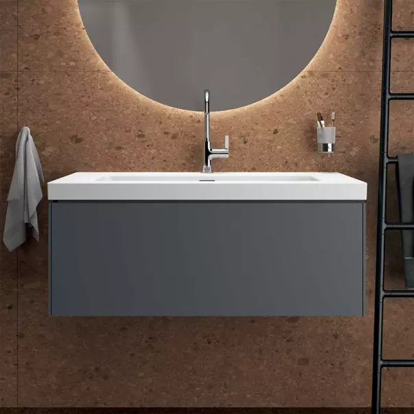 Dulap baza suspendat Ideal Standard Atelier Conca 1 sertar antracit mat 100 cm [3]