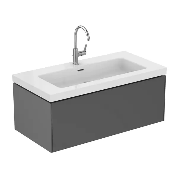 Dulap baza suspendat Ideal Standard Atelier Conca 1 sertar antracit mat 100 cm [7]