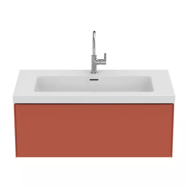 Dulap baza suspendat Ideal Standard Atelier Conca 1 sertar rosu - oranj 100 cm [8]