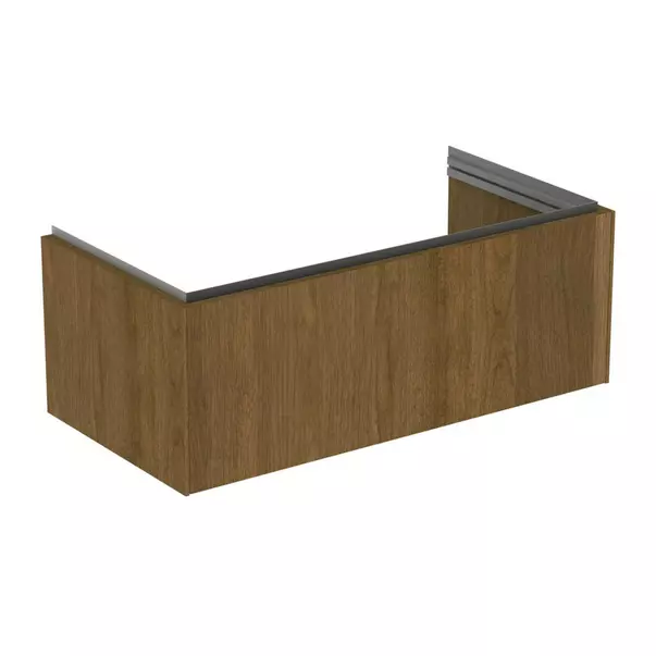 Mobilier Baie - Dulap baza suspendat Ideal Standard Atelier Conca 1 sertar finisaj nuc inchis 100 cm
