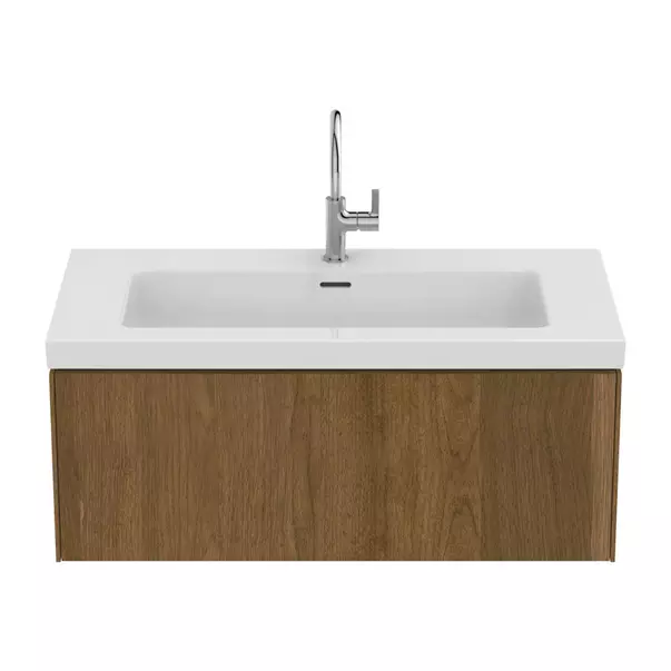 Dulap baza suspendat Ideal Standard Atelier Conca 1 sertar finisaj nuc inchis 100 cm [8]