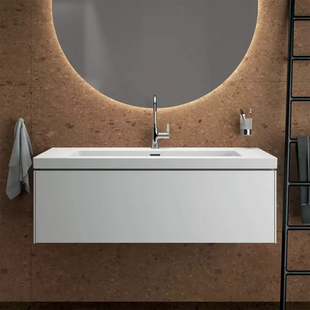 Dulap baza suspendat Ideal Standard Atelier Conca 1 sertar alb mat 120 cm [3]