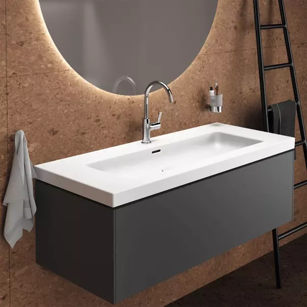 Dulap baza suspendat Ideal Standard Atelier Conca 1 sertar antracit mat 120 cm [2]