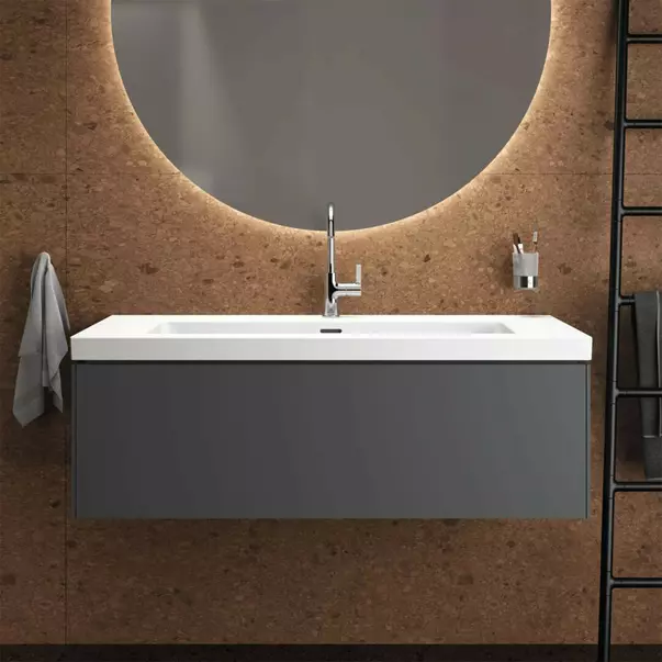 Dulap baza suspendat Ideal Standard Atelier Conca 1 sertar antracit mat 120 cm [3]