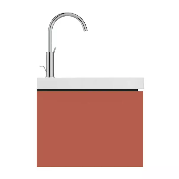 Dulap baza suspendat Ideal Standard Atelier Conca 1 sertar rosu - oranj 120 cm [5]
