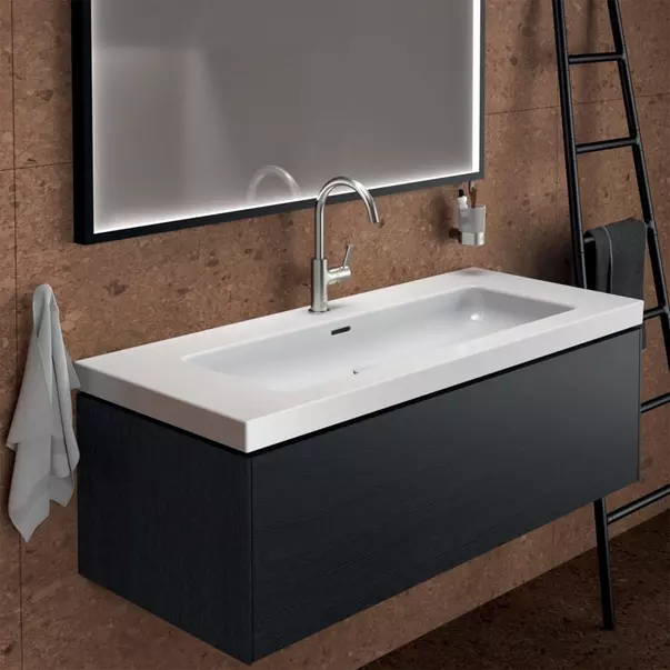 Mobilier Baie - Dulap baza suspendat Ideal Standard Atelier Conca 1 sertar finisaj stejar inchis 120 cm
