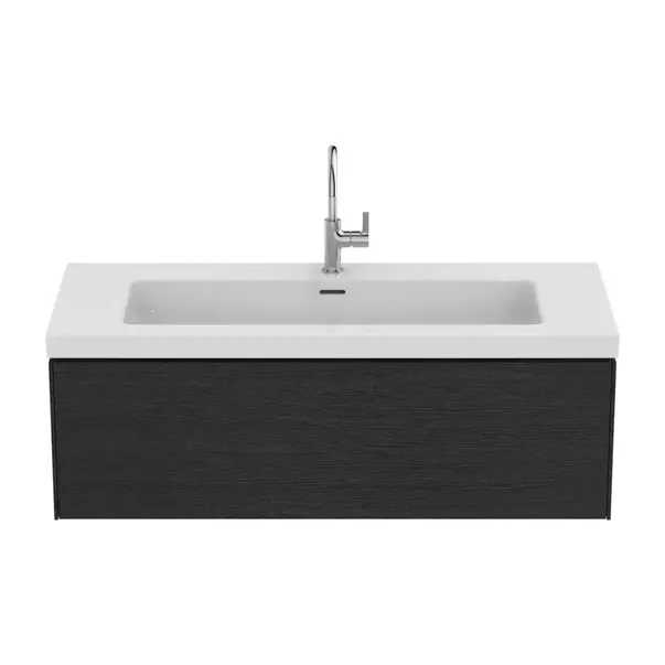 Dulap baza suspendat Ideal Standard Atelier Conca 1 sertar finisaj stejar inchis 120 cm [8]